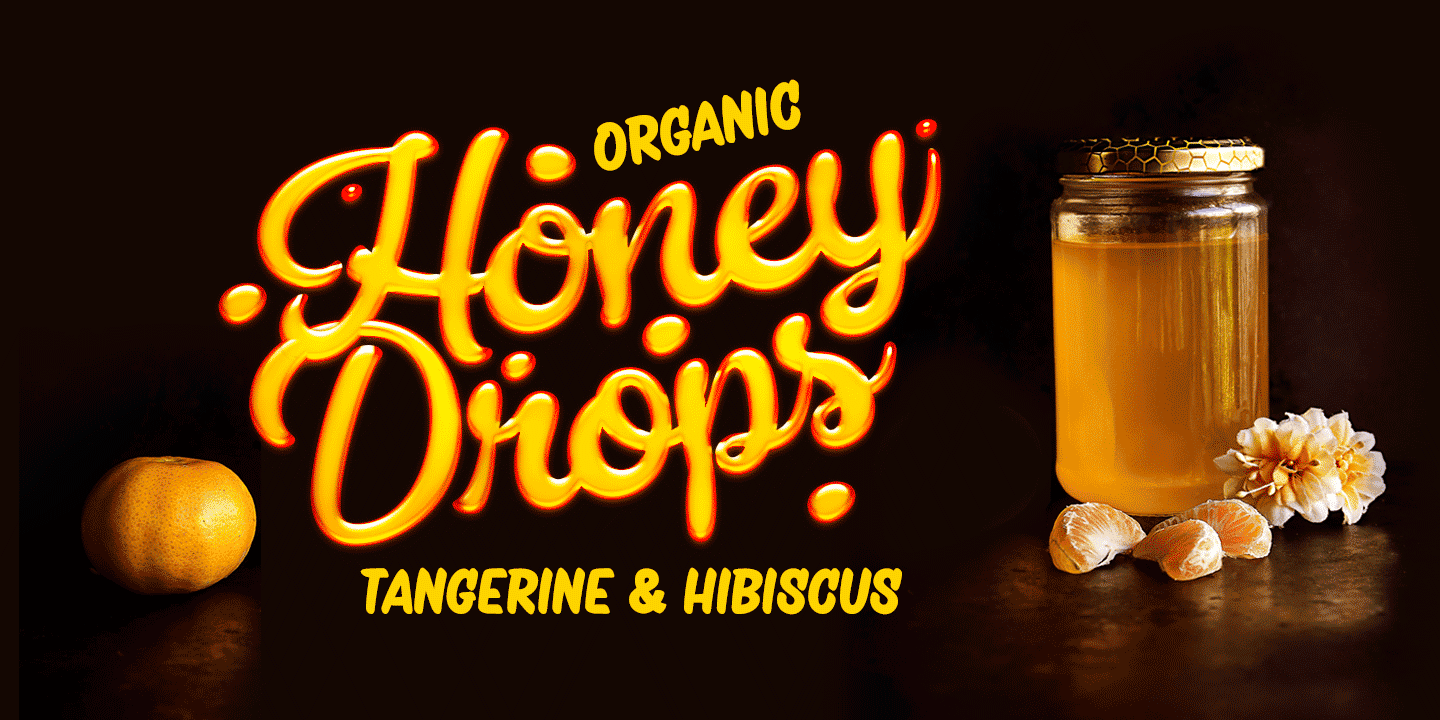 Przykładowa czcionka Honey Drops #2
